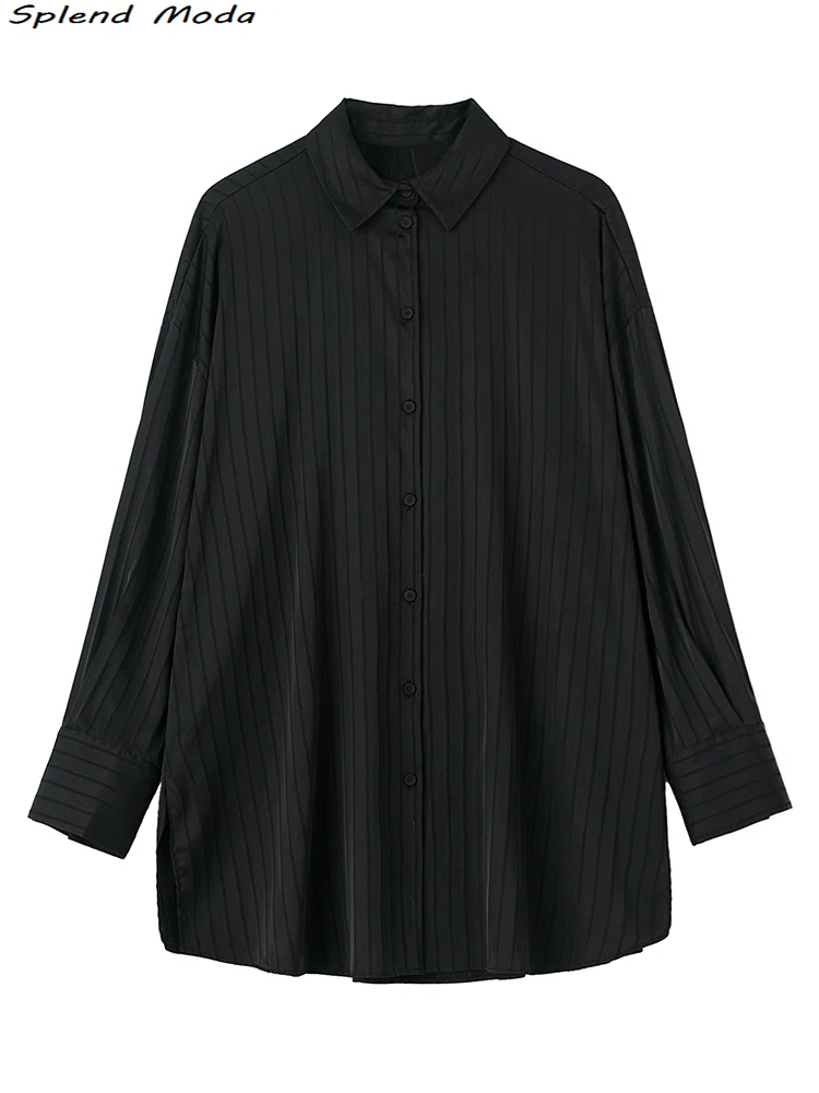2022 Za Women Fashion Summer Office Lady Style Black Striped Blouse Casual Lapel Collar Long Sleeve Shirts Young Chic Top
2022 Za Women Fashion Summer Office Lady Style Black Striped Blouse Casual Lapel Collar Long Sleeve Shirts Young Chic Top