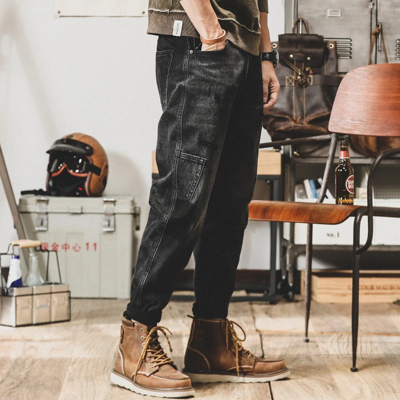 Streetwear Fashion Men Jeans Loose Fit Retro Black Gray Casual Denim Wide Leg Pants Multi Pockets Printed Designer Hip Hop Jeans
Streetwear Fashion Men Jeans Loose Fit Retro Black Gray Casual Denim Wide Leg Pants Multi Pockets Printed Designer Hip Hop Jeans