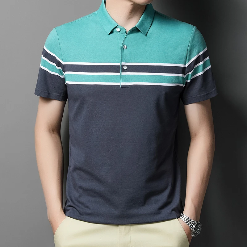 2022 Designer Striped High-Quality Luxury Short Sleeve Tshirts Polo Top Grade Tops Business Logo Slim Fit Male Cotton Summer Top
2022 Designer Striped High-Quality Luxury Short Sleeve Tshirts Polo Top Grade Tops Business Logo Slim Fit Male Cotton Summer Top