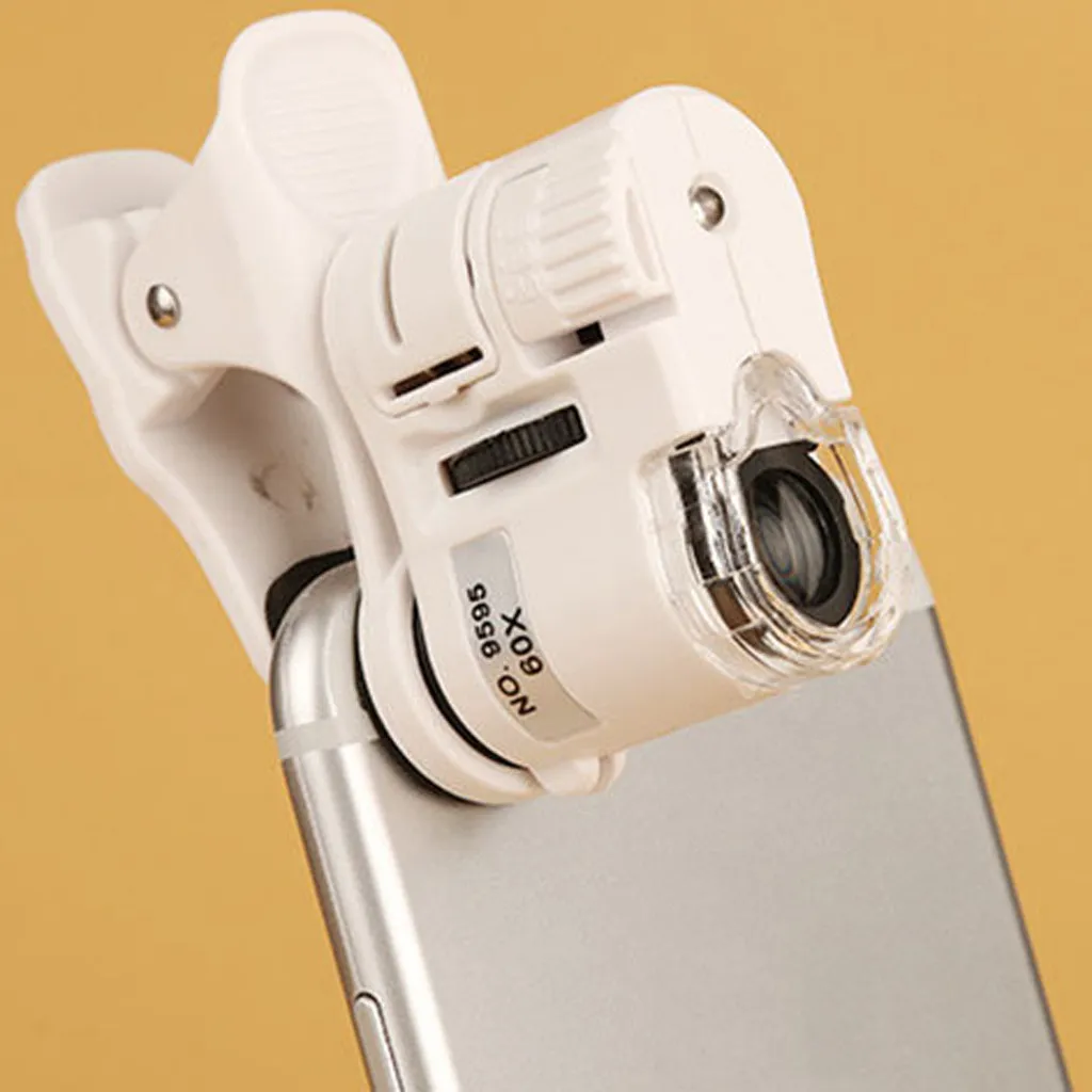 60X Mobile Phone Microscope Magnifier with LED Light Phone Universal Mobile Magnifying Glass Macro Lens Zoom Camera Clip
60X Mobile Phone Microscope Magnifier with LED Light Phone Universal Mobile Magnifying Glass Macro Lens Zoom Camera Clip