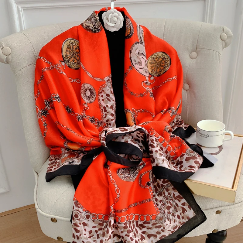 2022 Women Silk Winter Scarf Luxury Design Print Lady Beach Shawl Scarves Fashion Smooth Foulard Female Hijab
2022 Women Silk Winter Scarf Luxury Design Print Lady Beach Shawl Scarves Fashion Smooth Foulard Female Hijab