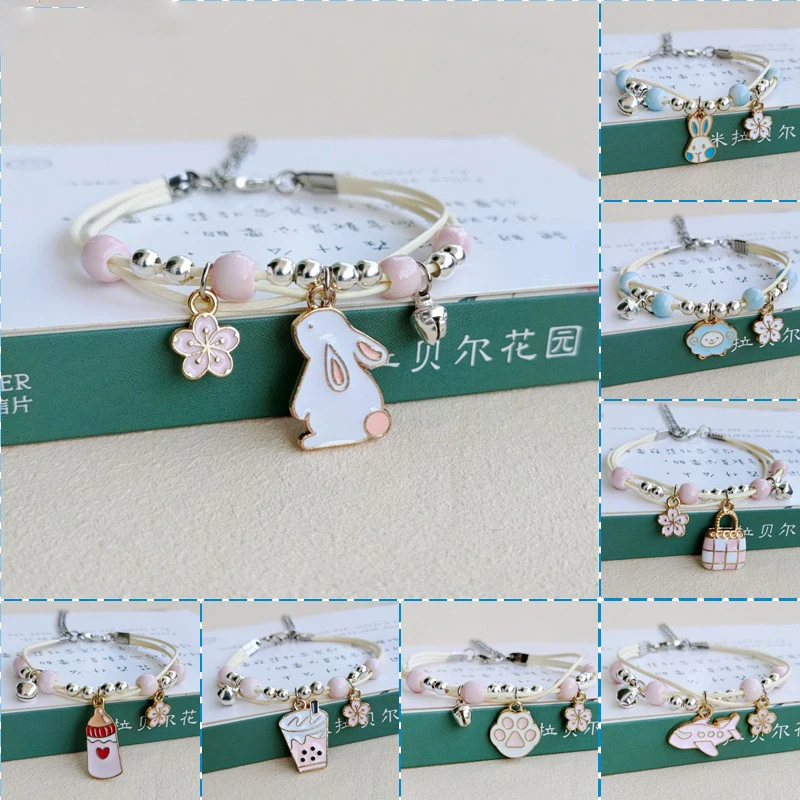 Cute Cartoon Bunny Flower Bracelet for Women Simple Fashion Hand-Women Metal Drip Glaze Pendant Bracelets Bangles Friends Gifts
Cute Cartoon Bunny Flower Bracelet for Women Simple Fashion Hand-Women Metal Drip Glaze Pendant Bracelets Bangles Friends Gifts