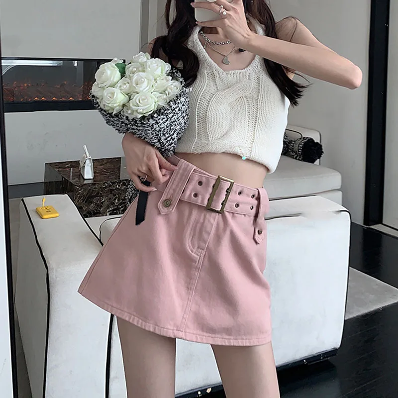 Fashion Aesthetics Basic Belted High Waist Micro Mini Skirts Sexy Pockets White Denim Skirt Cute Bottoms Clubwear Saia Faldas
Fashion Aesthetics Basic Belted High Waist Micro Mini Skirts Sexy Pockets White Denim Skirt Cute Bottoms Clubwear Saia Faldas