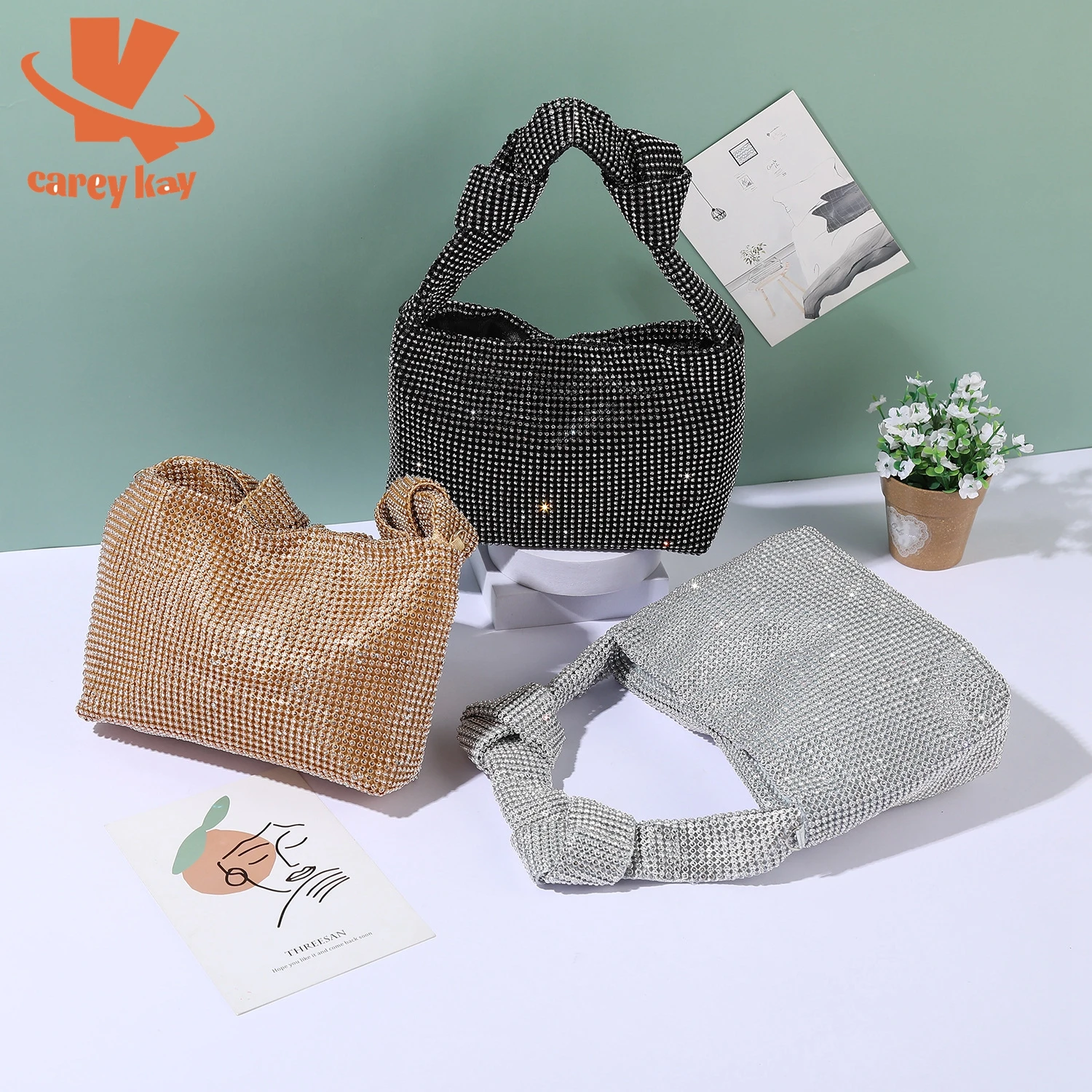 CAREY KAY Evening Bags for Women Rhinestone Clutch Ladies Silver Crystal Shoulder Bag Luxury Designer Purses And Handbags
CAREY KAY Evening Bags for Women Rhinestone Clutch Ladies Silver Crystal Shoulder Bag Luxury Designer Purses And Handbags