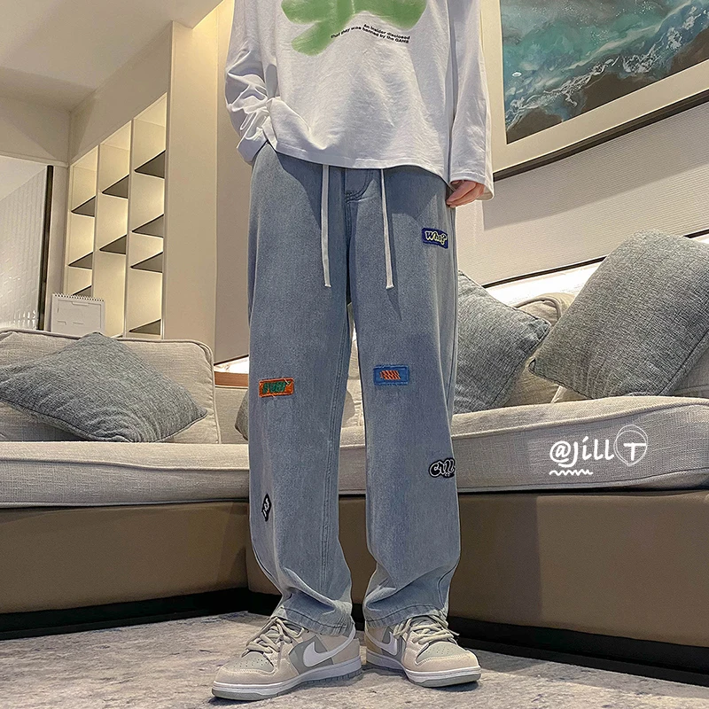 Men's Jeans HipHop Graffiti Printed Patch Harajuku Trend Fashion Loose Casual Men's and Women's Denim Trousers ins Hot Tide Pant
Men's Jeans HipHop Graffiti Printed Patch Harajuku Trend Fashion Loose Casual Men's and Women's Denim Trousers ins Hot Tide Pant