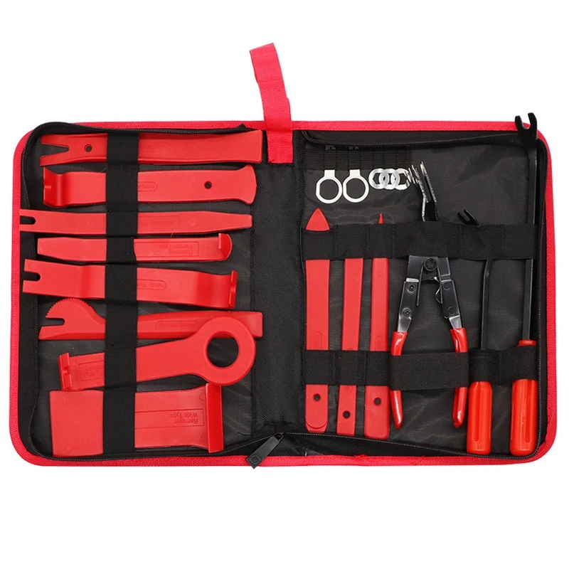 Auto Trim Removal Tool Kit 19Pcs Car Panel Door Window Tools Kit No-Scratch Auto Clip Pliers Fastener Remover Pry Tool
Auto Trim Removal Tool Kit 19Pcs Car Panel Door Window Tools Kit No-Scratch Auto Clip Pliers Fastener Remover Pry Tool