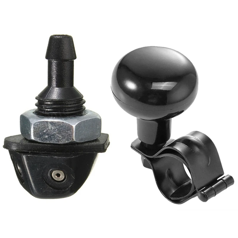 1Pair Universal Front Window Windshield Washer Sprayer Nozzle & 1X Car Steering Wheel Spinner Knob Power Handle Ball
1Pair Universal Front Window Windshield Washer Sprayer Nozzle & 1X Car Steering Wheel Spinner Knob Power Handle Ball