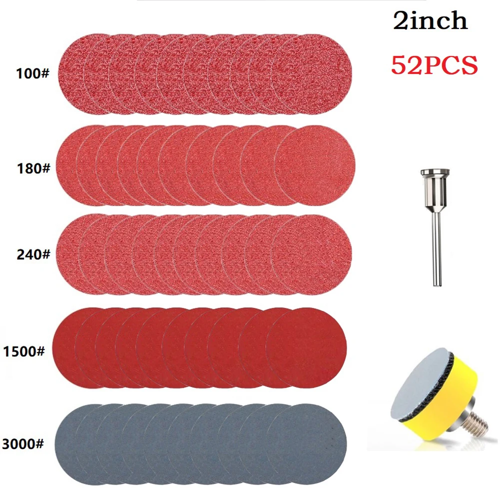 52 Pcs Sandpaper Disc Kit 1inch Polishing Wheel Abrasive Pad Grinding Back Holder Kit For Rotary Tools Sander Grinder Parts
52 Pcs Sandpaper Disc Kit 1inch Polishing Wheel Abrasive Pad Grinding Back Holder Kit For Rotary Tools Sander Grinder Parts