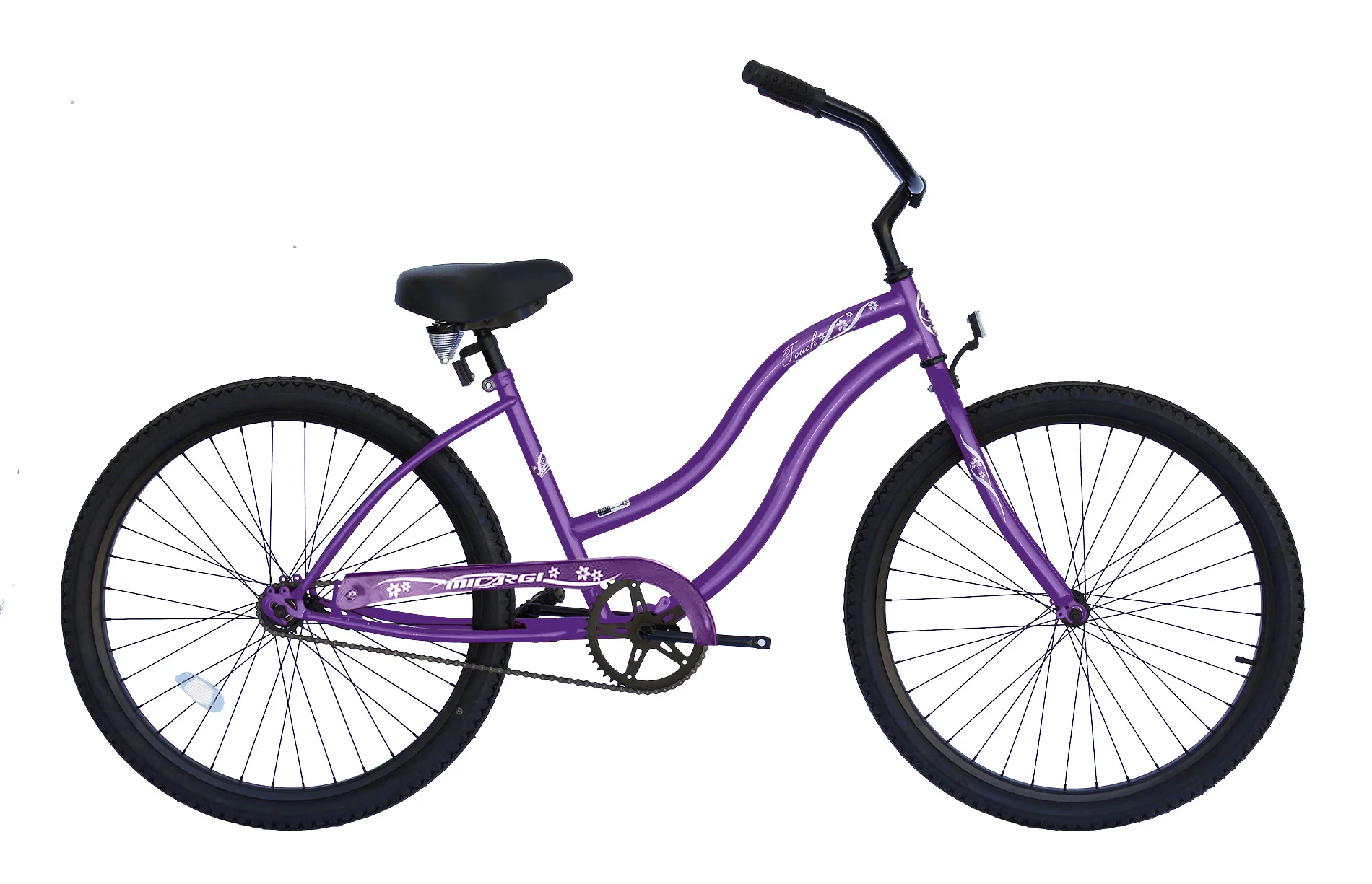 26" Beach Cruiser Coaster Brake Single Speed , Bike, Black Spokes Crank Alloy Black Rims 36H - Purple
26" Beach Cruiser Coaster Brake Single Speed , Bike, Black Spokes Crank Alloy Black Rims 36H - Purple