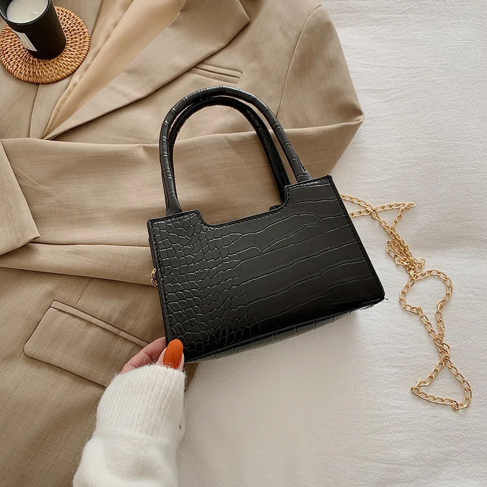 Handbags for Women Soft Simple Shoulder Bag Female Small Square Messenger Crossbody Bags Ladies Travel Chain Alligator Pattern
Handbags for Women Soft Simple Shoulder Bag Female Small Square Messenger Crossbody Bags Ladies Travel Chain Alligator Pattern
