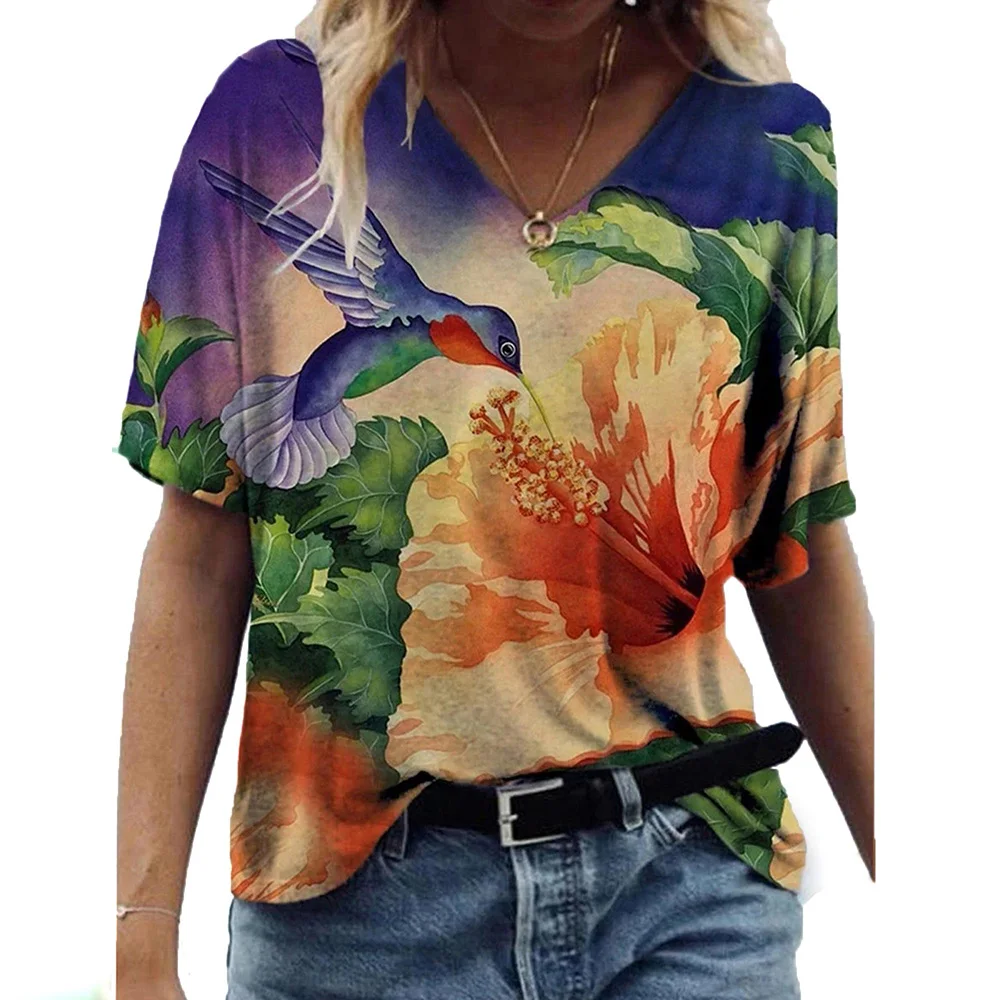 Korean Clothing Fashion Ladies T-Shirt 2022 Summer Loose Women'S Floral Print Top 3D Printed Abstract Pattern Short Sleeve Tee
Korean Clothing Fashion Ladies T-Shirt 2022 Summer Loose Women'S Floral Print Top 3D Printed Abstract Pattern Short Sleeve Tee