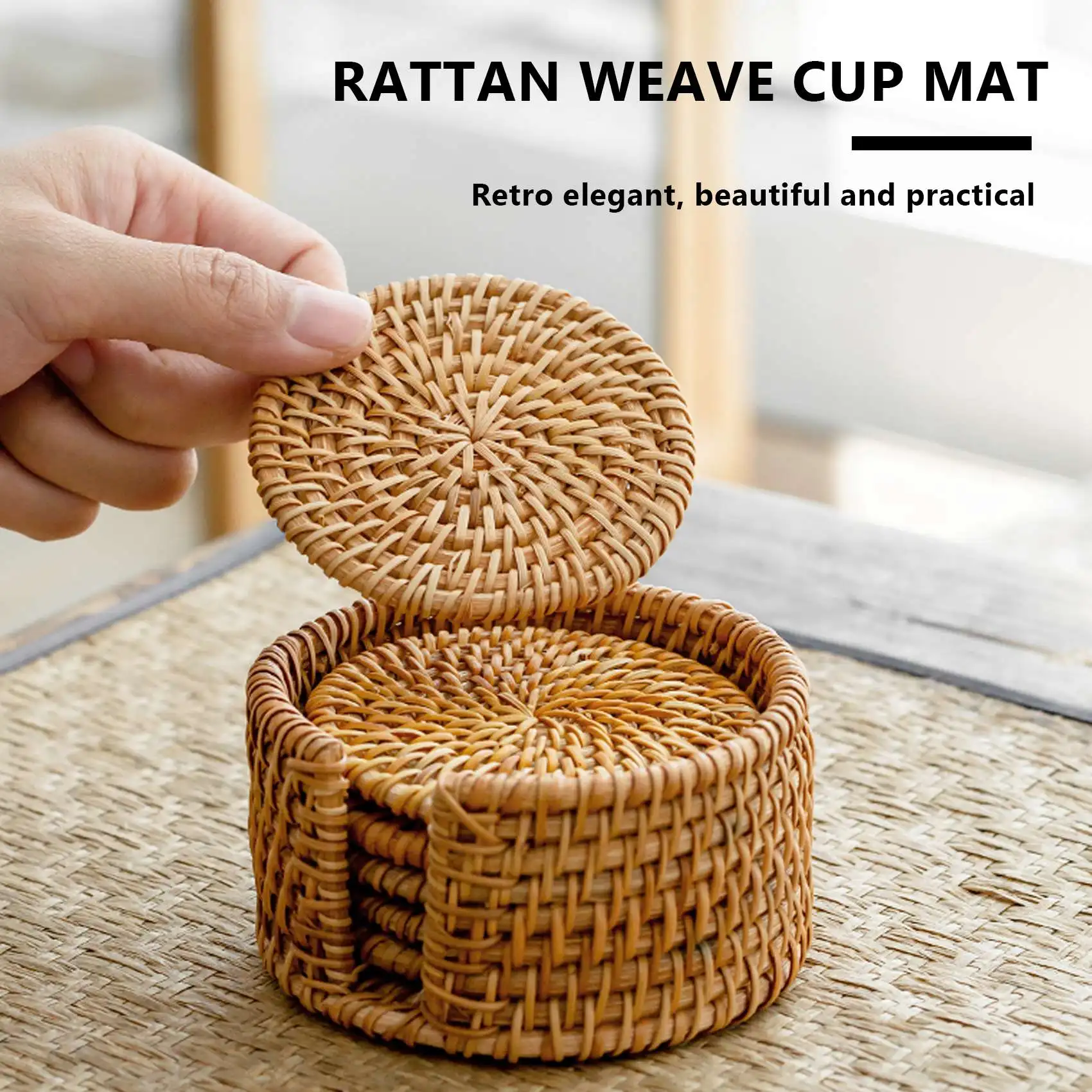 6Pcs/ Drink Coasters Set For Kungfu Tea Accessories Round Tableware Placemat Dish Mat Rattan Weave Cup Mat Pad Diameter 8Cm
6Pcs/ Drink Coasters Set For Kungfu Tea Accessories Round Tableware Placemat Dish Mat Rattan Weave Cup Mat Pad Diameter 8Cm