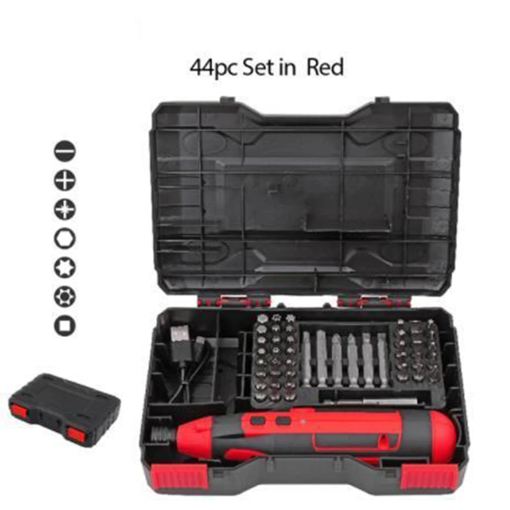 Electric Screwdriver Kit 4V Rechargeable Cordless Power Screwdrivers Mini Electric Screwdriver Kit Lithium Battery USB Rechargea
Electric Screwdriver Kit 4V Rechargeable Cordless Power Screwdrivers Mini Electric Screwdriver Kit Lithium Battery USB Rechargea