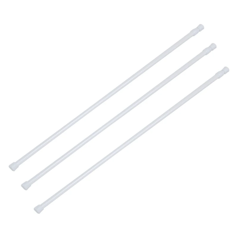 3X Spring Loaded Extendable Telescopic Net Voile Tension Curtain Rail Pole Rod Rods White 70-120Cm
3X Spring Loaded Extendable Telescopic Net Voile Tension Curtain Rail Pole Rod Rods White 70-120Cm