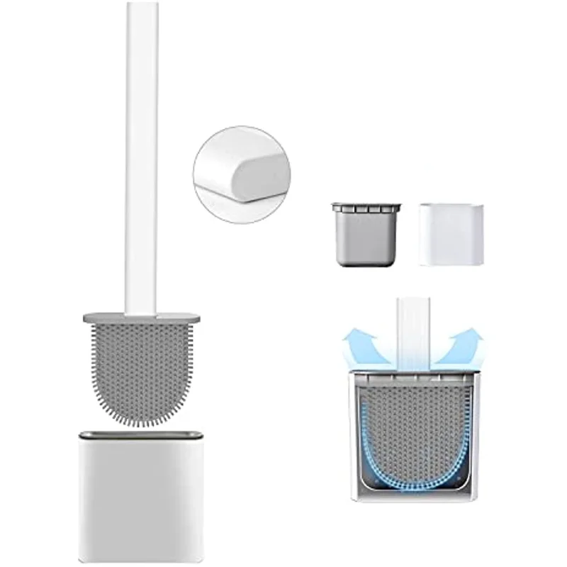 Silicone Toilet Brush,Toilet Bowl Brush and Holder for Bathroom,Portable Non-Slip Floor Standing Holder&Wall Mounted
Silicone Toilet Brush,Toilet Bowl Brush and Holder for Bathroom,Portable Non-Slip Floor Standing Holder&Wall Mounted