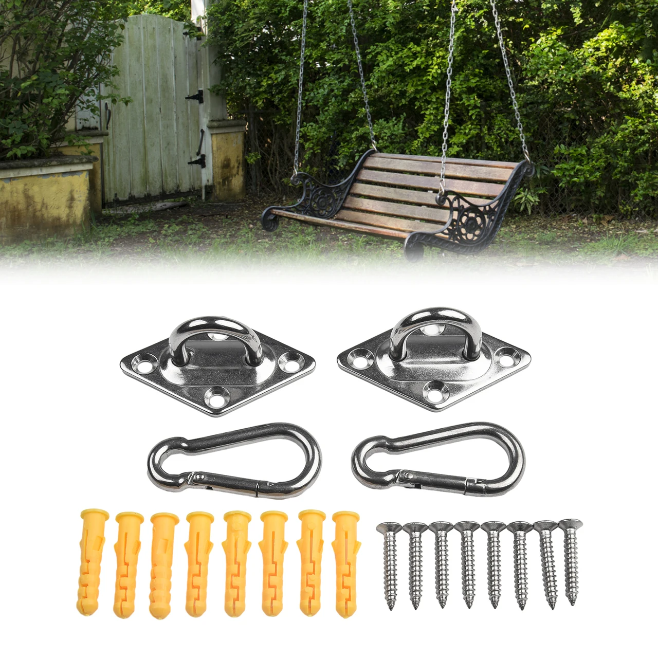 Accessories Ceiling Hanging Hook 8 X Screws Bracket Chair Hardware Heavy Duty Set Silver Stainless Steel Swing
Accessories Ceiling Hanging Hook 8 X Screws Bracket Chair Hardware Heavy Duty Set Silver Stainless Steel Swing