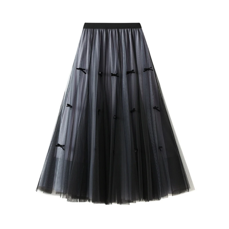Sweet Midi Dress Ruffled Long Mesh Skirt Fairy Elastic Waist A-line Pleated Calf Length Skirts for Women Girl 517D
Sweet Midi Dress Ruffled Long Mesh Skirt Fairy Elastic Waist A-line Pleated Calf Length Skirts for Women Girl 517D