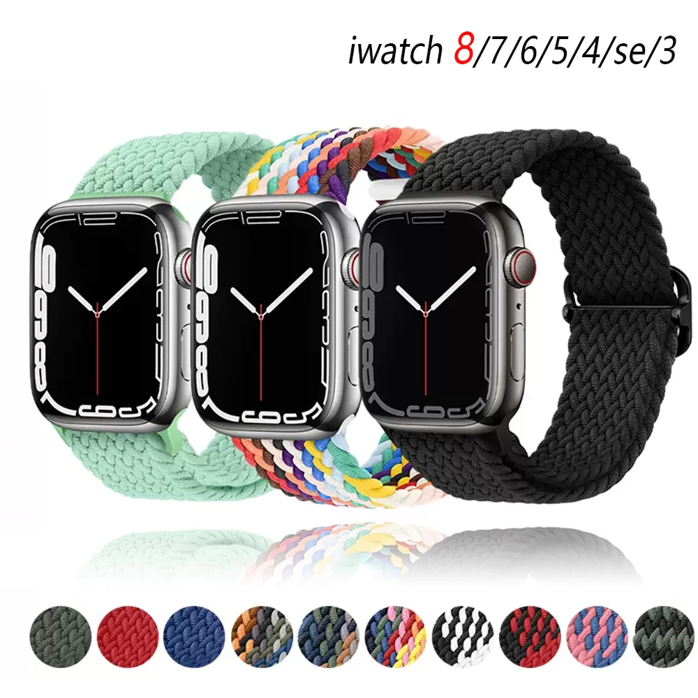 Braided Loop Strap for Apple Watch Band 44mm 40mm 49mm 45mm 41mm 42mm 38mm Nylon Solo Bracelet iWatch Series Ultra 8 7 6 SE 5 4
Braided Loop Strap for Apple Watch Band 44mm 40mm 49mm 45mm 41mm 42mm 38mm Nylon Solo Bracelet iWatch Series Ultra 8 7 6 SE 5 4