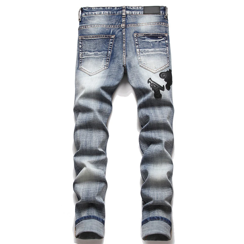 Ripped For Clothing Pants Hight Pencil Motorcycle Street Men Punk Pants Fit Hip Streetwear Jeans Denim Men Slim Hop Hole
Ripped For Clothing Pants Hight Pencil Motorcycle Street Men Punk Pants Fit Hip Streetwear Jeans Denim Men Slim Hop Hole