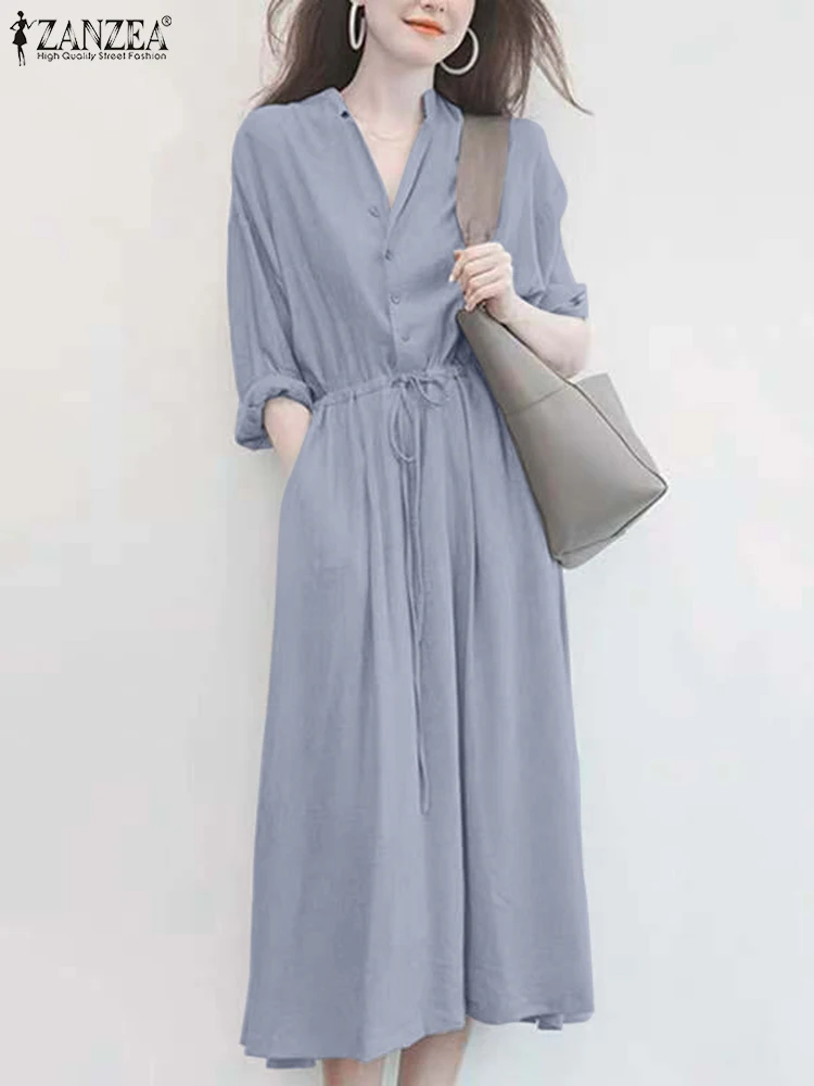 Eelagnt Midi Sundress Korean Work OL Dress A Line Spring Women's Half Sleeved Dresses ZANZEA Holiday Vestidos Overized Kaftan
Eelagnt Midi Sundress Korean Work OL Dress A Line Spring Women's Half Sleeved Dresses ZANZEA Holiday Vestidos Overized Kaftan