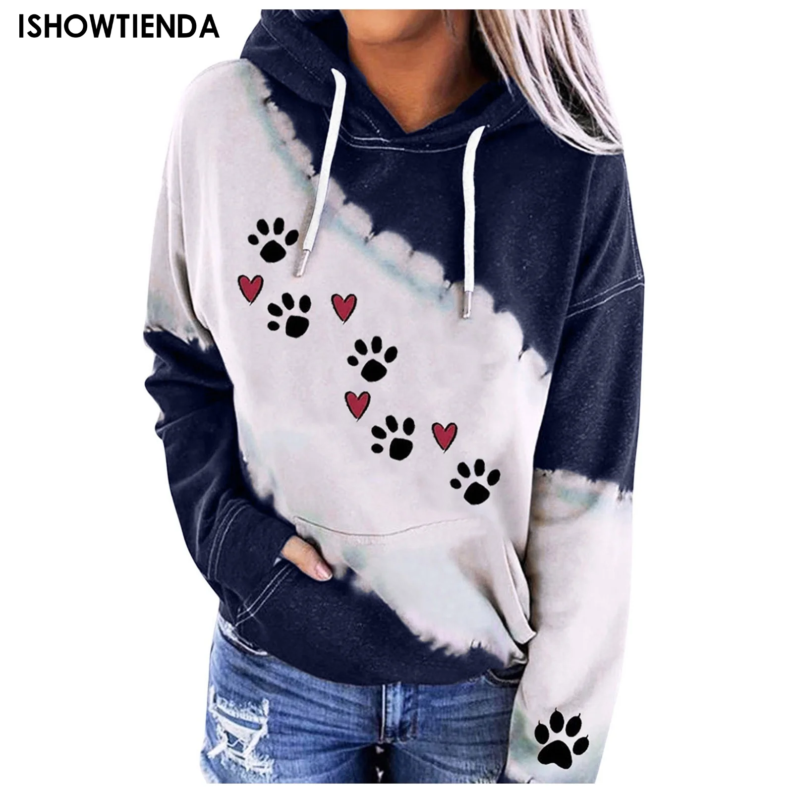 Women's Fashion Hoodie Loose Oversized Long Sleeve Sweatshirts Red Love Footprint Printed Clothing Ladies Harajuku Pullover
Women's Fashion Hoodie Loose Oversized Long Sleeve Sweatshirts Red Love Footprint Printed Clothing Ladies Harajuku Pullover