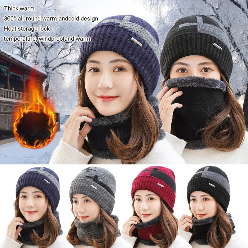 Two-Piece Set Fashion Hat Knitted Ear Protection Wool Hat Thick Plush Winter Hat Scarf Bibs Outdoor Camping Cycling Pullover Hat
Two-Piece Set Fashion Hat Knitted Ear Protection Wool Hat Thick Plush Winter Hat Scarf Bibs Outdoor Camping Cycling Pullover Hat