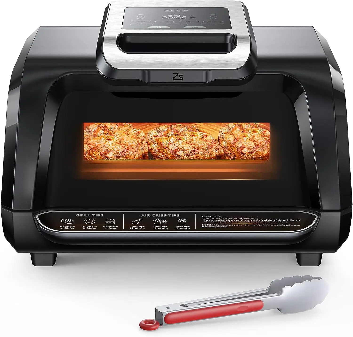 Indoor Grill Air Fryer Combo with See-Through Window, 7-in-1 Smokeless Air Grill up to 450°F, 1750W Contact Grill with Non-Sti
Indoor Grill Air Fryer Combo with See-Through Window, 7-in-1 Smokeless Air Grill up to 450°F, 1750W Contact Grill with Non-Sti