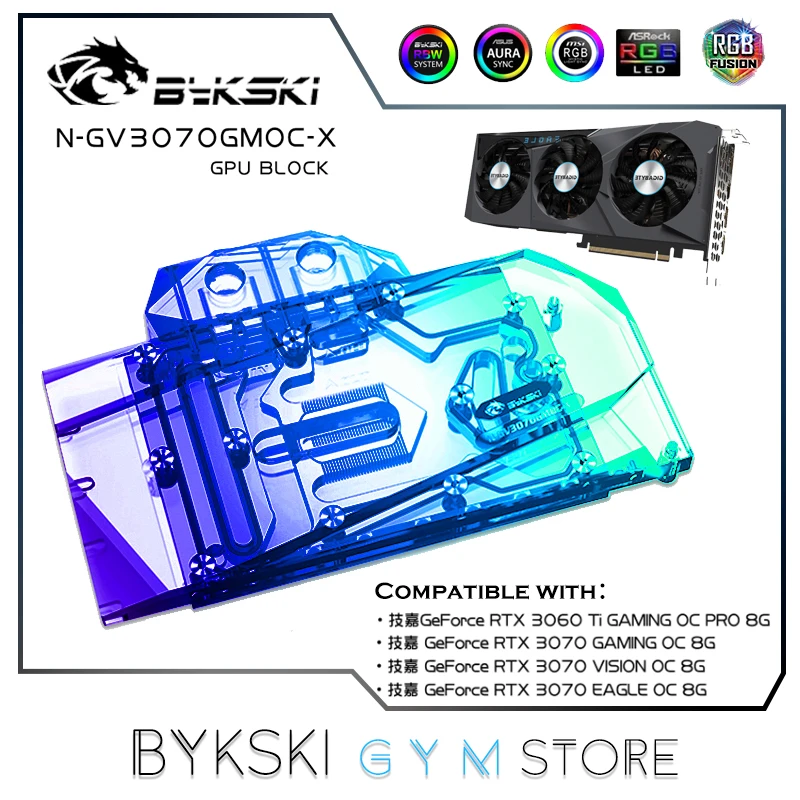 Bykski блок GPU воды для Gigabyte GeForce RTX 3070 Графика карты, VGA Охладитель 12V RGB/5В ARGB/SYCN,N-GV3070GMOC-X
Bykski блок GPU воды для Gigabyte GeForce RTX 3070 Графика карты, VGA Охладитель 12V RGB/5В ARGB/SYCN,N-GV3070GMOC-X
