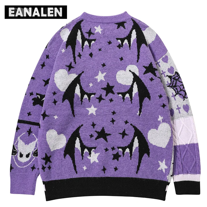 Harajuku Vintage Purple Cute Devil Knitted Sweater Women's Winter Oversized Jumper Animation Pullover Thick Sweater Grandpa Ugly
Harajuku Vintage Purple Cute Devil Knitted Sweater Women's Winter Oversized Jumper Animation Pullover Thick Sweater Grandpa Ugly