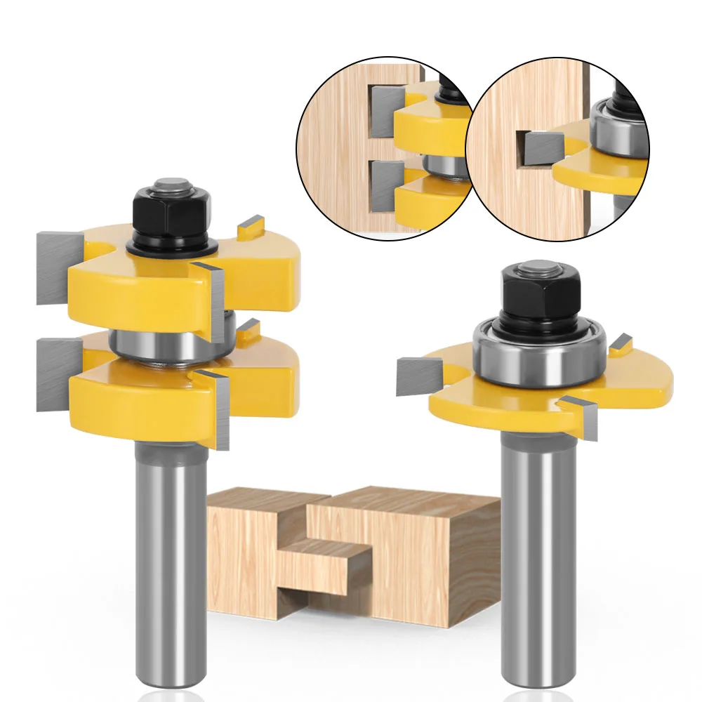 2 Pcs 12MM 1/2 Shank Tenon Cutter Floor Wood Bits T Type Groove and Tongue Router Bit 3 Teeth Milling Cutter for Wood Milling
2 Pcs 12MM 1/2 Shank Tenon Cutter Floor Wood Bits T Type Groove and Tongue Router Bit 3 Teeth Milling Cutter for Wood Milling