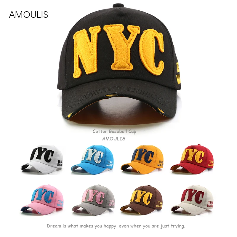 AMOULIS Women Baseball Caps Fashion Letter NYC Summer Hat for Men Casual Snapback Caps Outdoor Sun Protection Sun Hats Unisex
AMOULIS Women Baseball Caps Fashion Letter NYC Summer Hat for Men Casual Snapback Caps Outdoor Sun Protection Sun Hats Unisex