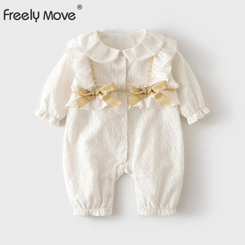 Freely Move Infant Baby Rompers Baby Girls Long Sleeve Bowknot Ruffle Lace Clothes Rompers 2022 New Autumn Baby Girls Rompers
Freely Move Infant Baby Rompers Baby Girls Long Sleeve Bowknot Ruffle Lace Clothes Rompers 2022 New Autumn Baby Girls Rompers