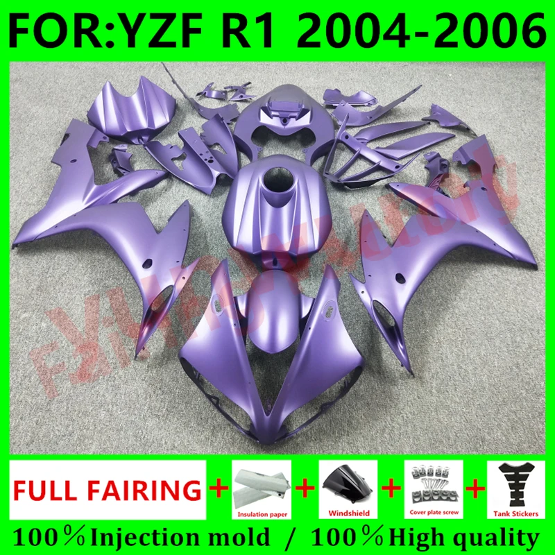 NEW ABS Motorcycle Injection full Fairing Kit fit For YZF R1 2004 2005 2006 YFZ-R1 04 05 06 Bodywork Fairings kit set Purple
NEW ABS Motorcycle Injection full Fairing Kit fit For YZF R1 2004 2005 2006 YFZ-R1 04 05 06 Bodywork Fairings kit set Purple