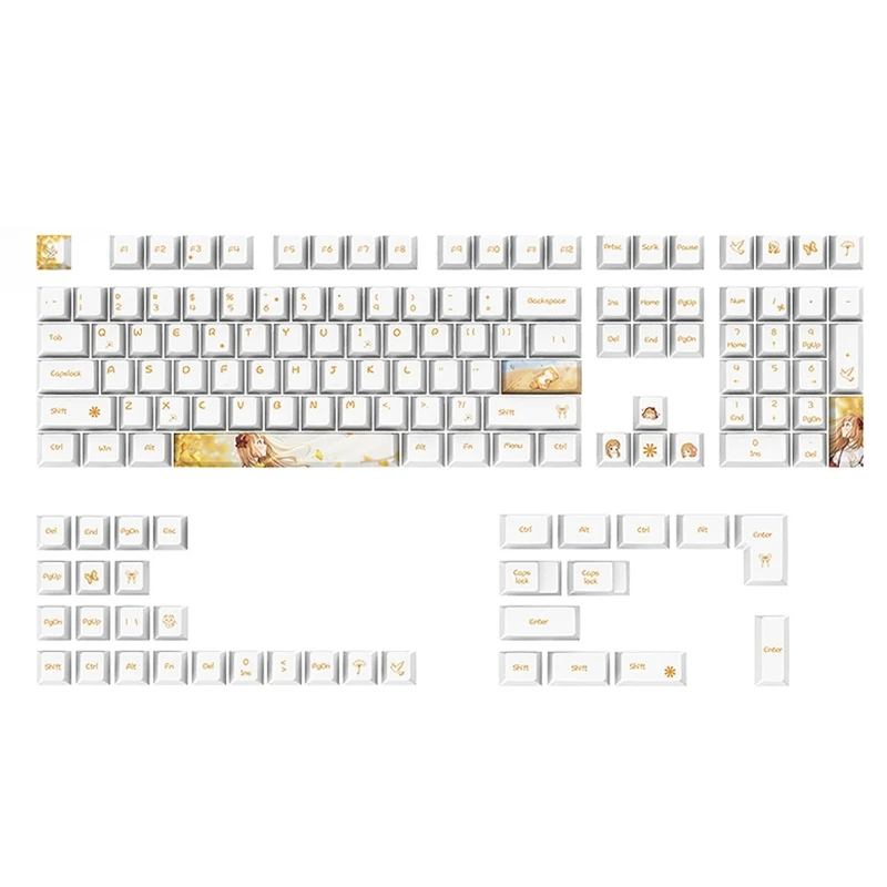 130 Keys Cherry Profile Keycap PBT DYE-SUB Electronic Game Keycap Set For GK61/64/68/84/980 Mechanical Keyboard
130 Keys Cherry Profile Keycap PBT DYE-SUB Electronic Game Keycap Set For GK61/64/68/84/980 Mechanical Keyboard