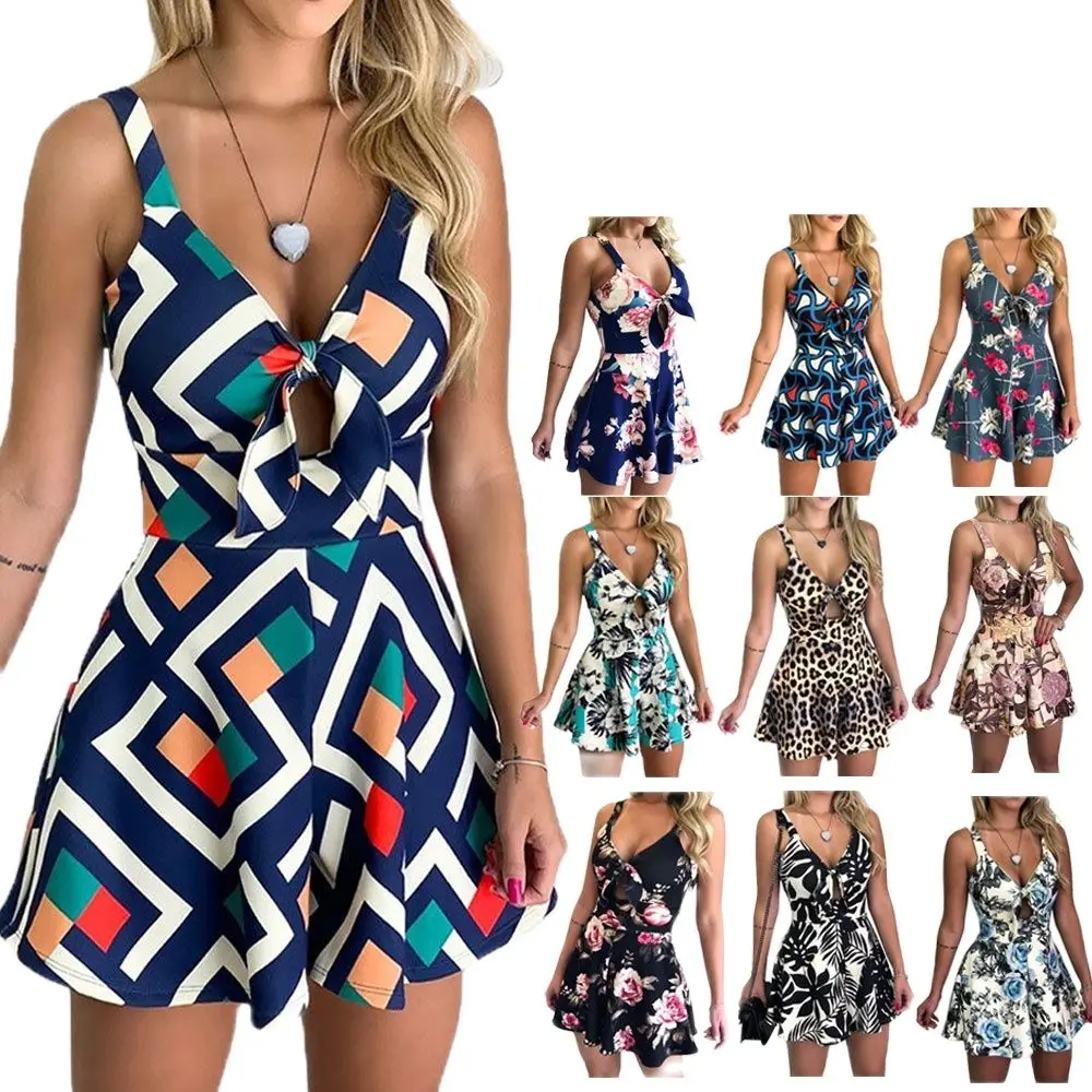 Summer Fashion Women Chest Bowknot Floral Jumpsuit Printed Strap Playsuit Siamese Romper Shorts
Summer Fashion Women Chest Bowknot Floral Jumpsuit Printed Strap Playsuit Siamese Romper Shorts