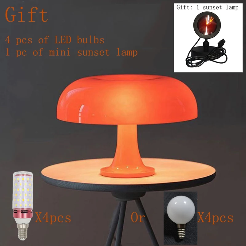 Simple Style Mushroom Table Lamp Ornament Light With 4 E14 LED Bulbs USB AU CN EU UK US Plug Livingroom&Bedside for Orange&White
Simple Style Mushroom Table Lamp Ornament Light With 4 E14 LED Bulbs USB AU CN EU UK US Plug Livingroom&Bedside for Orange&White