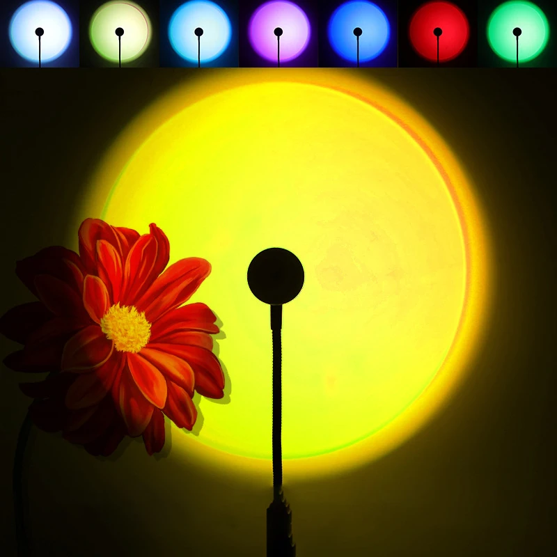 Sunset Projector Lamp 7 Colors USB Romantic Atmosphere Lamps For Photography Lighting Room Wall Decoration Background Lights
Sunset Projector Lamp 7 Colors USB Romantic Atmosphere Lamps For Photography Lighting Room Wall Decoration Background Lights