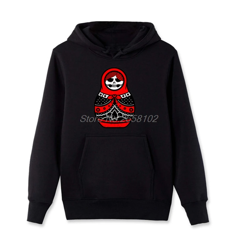 Russian Matryoshka Design Men's Unique Hoodies Black Red Skull Doll Print Coat Sweatshirt Halloween Apparel Harajuku
Russian Matryoshka Design Men's Unique Hoodies Black Red Skull Doll Print Coat Sweatshirt Halloween Apparel Harajuku
