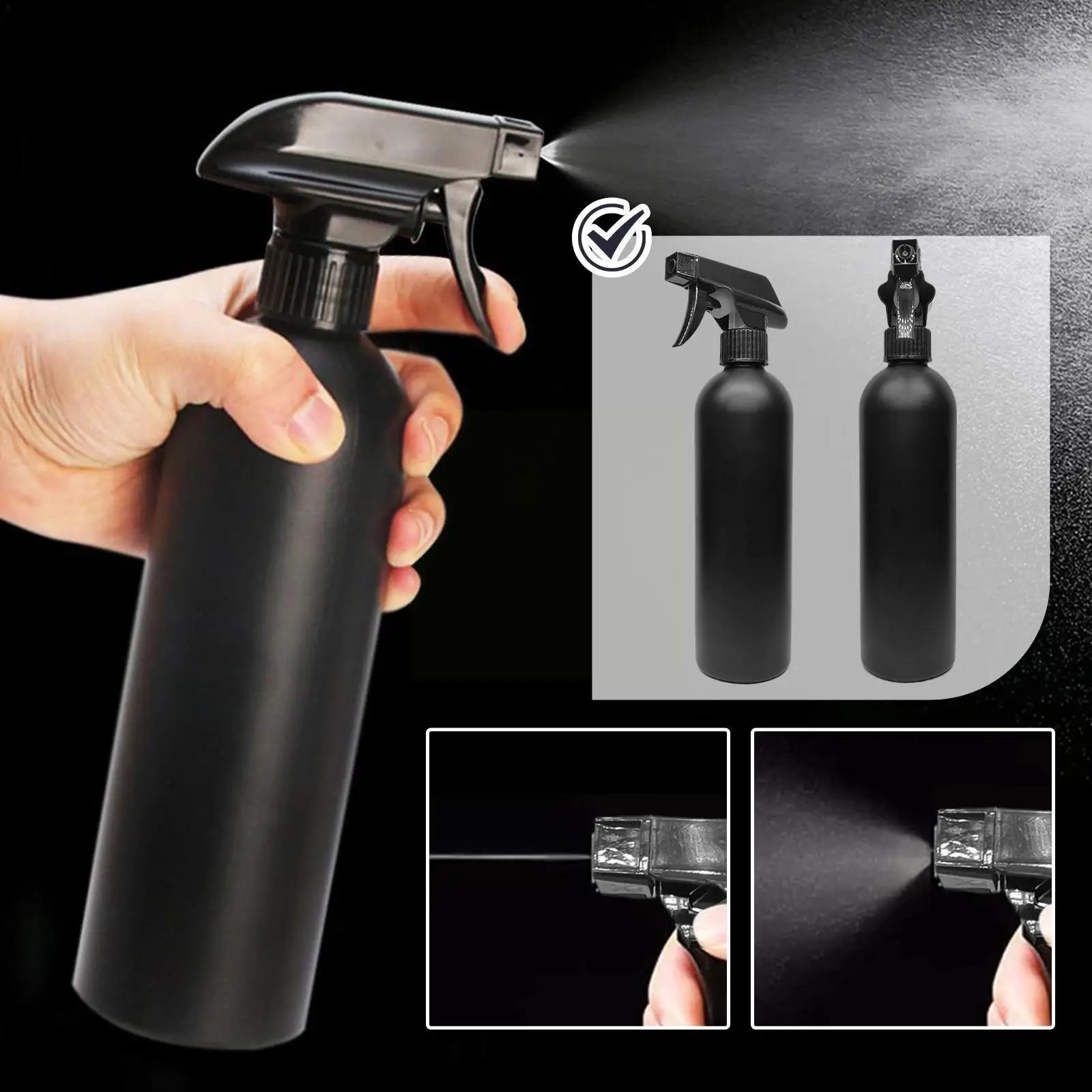 500ml Hand Button Watering Can Spray Bottle Black Refillable Care Skin Empty Bottle, Tool Container, O4L9
500ml Hand Button Watering Can Spray Bottle Black Refillable Care Skin Empty Bottle, Tool Container, O4L9