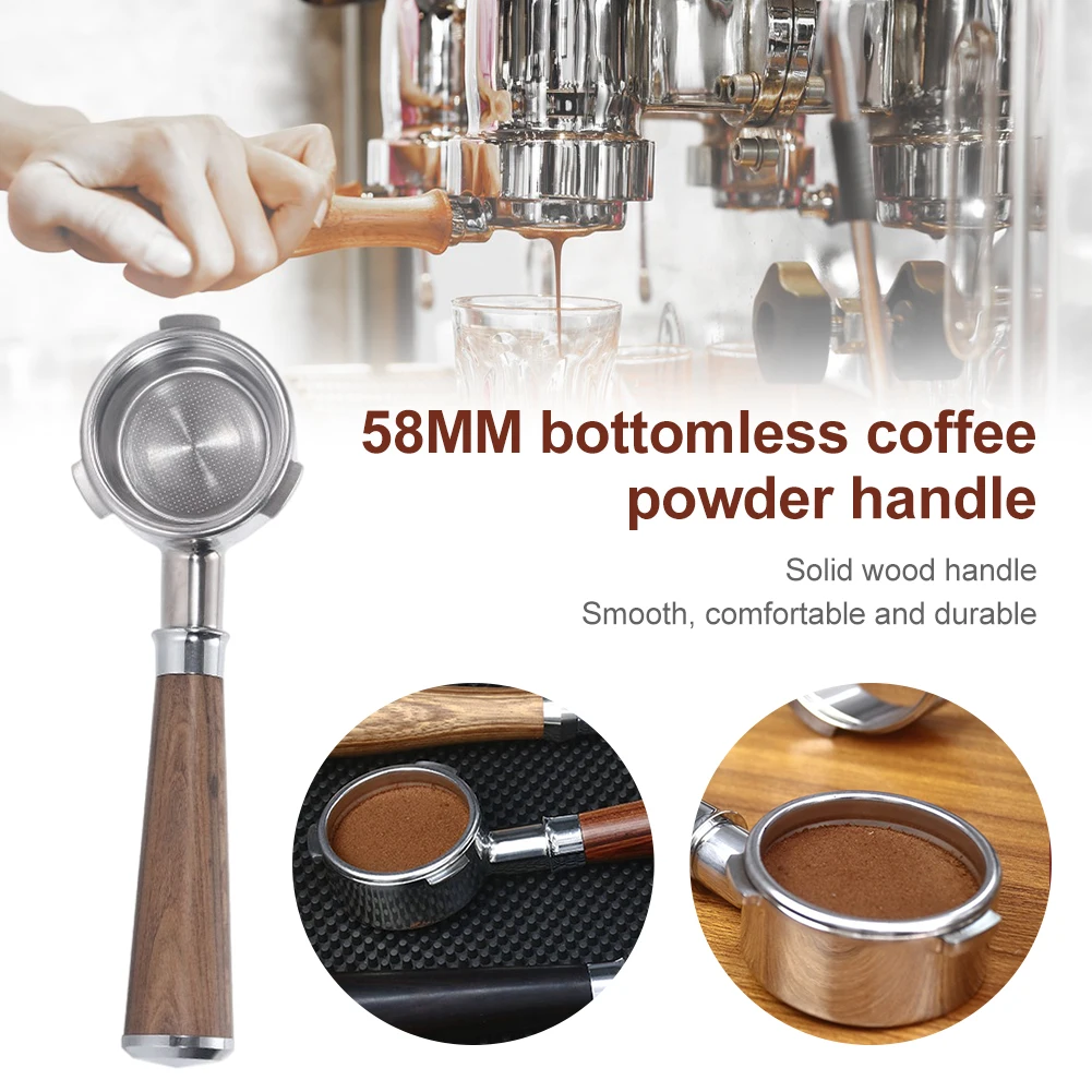 58MM Coffee Machine Bottomless Handle Portafilter Reusable Filters Powder Cup Bowl Replacement Handle Espresso Maker Accessories
58MM Coffee Machine Bottomless Handle Portafilter Reusable Filters Powder Cup Bowl Replacement Handle Espresso Maker Accessories