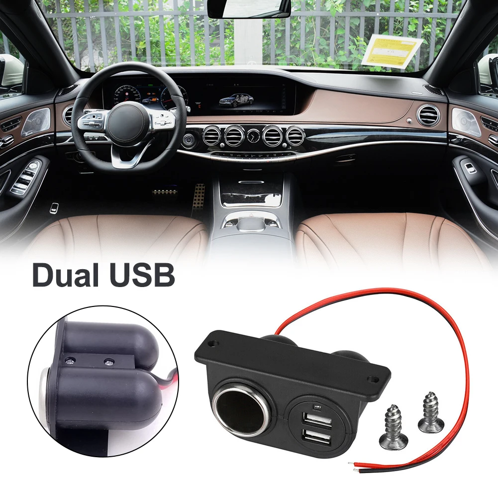 DC12V Car Lighter Dual USB Power Outlet Socket Plug Adapter Accessories Power Socket Can Be Used With Car Charger To Charge
DC12V Car Lighter Dual USB Power Outlet Socket Plug Adapter Accessories Power Socket Can Be Used With Car Charger To Charge