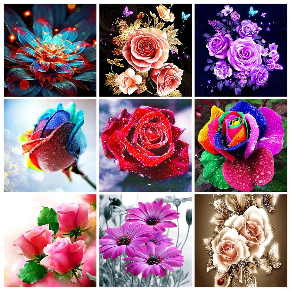 5D DIY Diamond Painting Flower Rhinestone Cross Stitch Kit Full Square/Round Diamond Embroidery Mosaic Picture Decoration Gift
5D DIY Diamond Painting Flower Rhinestone Cross Stitch Kit Full Square/Round Diamond Embroidery Mosaic Picture Decoration Gift