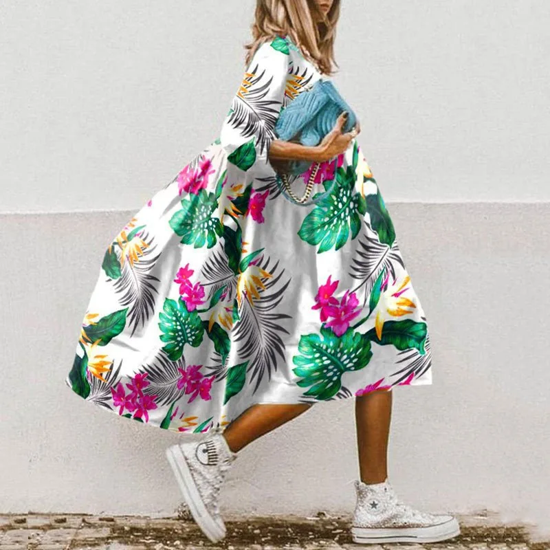 2023 Summer Women Dress Vintage Loose O Neck Half Sleeve Floral Printed A-Line Dresses Elegant Boho Beach Long Dress Vestidos
2023 Summer Women Dress Vintage Loose O Neck Half Sleeve Floral Printed A-Line Dresses Elegant Boho Beach Long Dress Vestidos