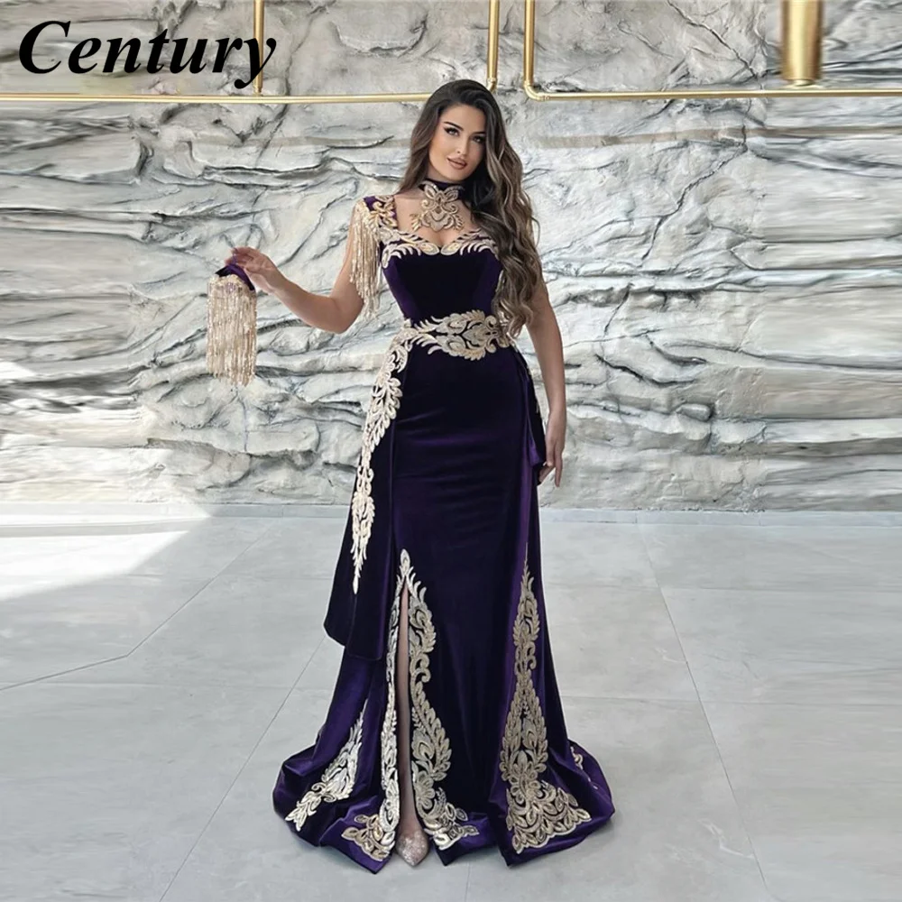 Mermaid Sexy Velvet Muslim Prom Dresses Woman Dress Moroccan Dress Moroccan Caftan Grape Custom Size Evening Dresses
Mermaid Sexy Velvet Muslim Prom Dresses Woman Dress Moroccan Dress Moroccan Caftan Grape Custom Size Evening Dresses