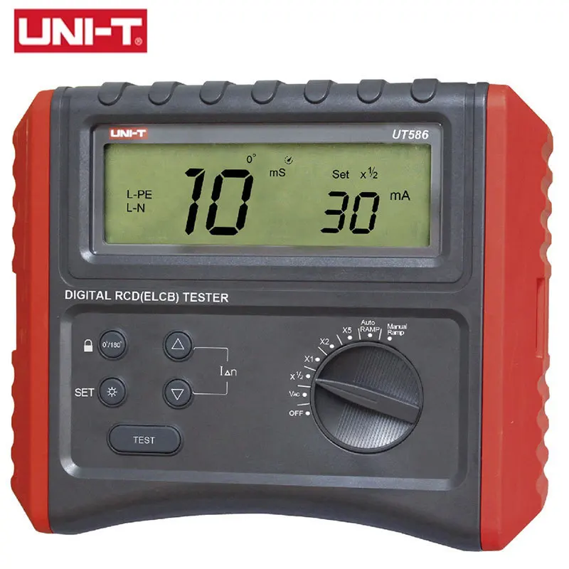 UNI-T Digital RCD (ELCB) Tester Leakage Protection Switch Tester AUTO RAMP/Connections Check/Lock Measure/Data Hold UT585 UT586
UNI-T Digital RCD (ELCB) Tester Leakage Protection Switch Tester AUTO RAMP/Connections Check/Lock Measure/Data Hold UT585 UT586
