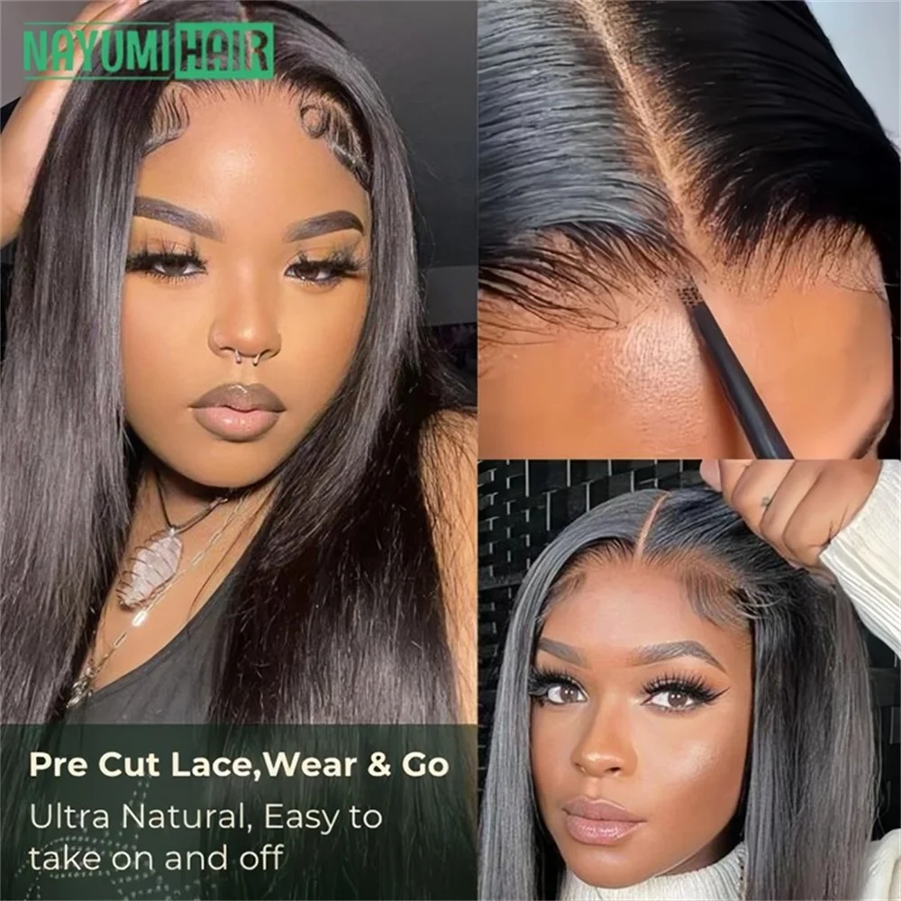 

Glueless Ready to Wear 13x4 Lace Frontal Human Hair Wig Straight Wear And Go Human Hair Wig For Women Preplucked 4x4 Closure Wig