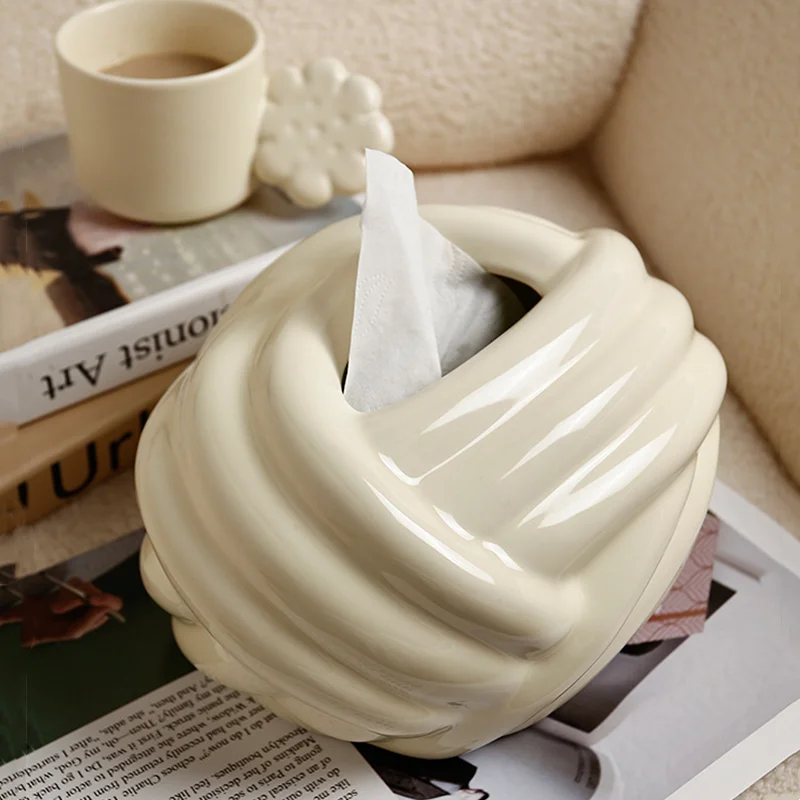 Braided Pattern Ceramic Tissue Box Geometric Grain Wool Ball Paper Extractor Tissue Paper Napkin Holder Household Storage
Braided Pattern Ceramic Tissue Box Geometric Grain Wool Ball Paper Extractor Tissue Paper Napkin Holder Household Storage