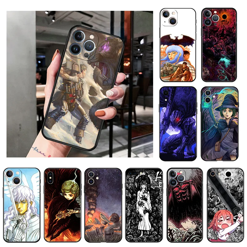 Silicone Black Phone Cases Cover for iPhone 11 14 Pro Max 12 13 Mini XR SE 7 8 6 6s Plus XS X SE3 11Pro Anime Berserk Guts
Silicone Black Phone Cases Cover for iPhone 11 14 Pro Max 12 13 Mini XR SE 7 8 6 6s Plus XS X SE3 11Pro Anime Berserk Guts