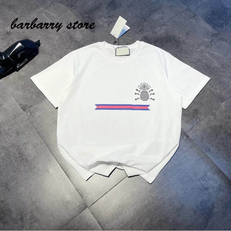 2022 summer new luxury design pineapple letter printing fashion round neck short sleeve casual loose cotton pattern T-shirt
2022 summer new luxury design pineapple letter printing fashion round neck short sleeve casual loose cotton pattern T-shirt