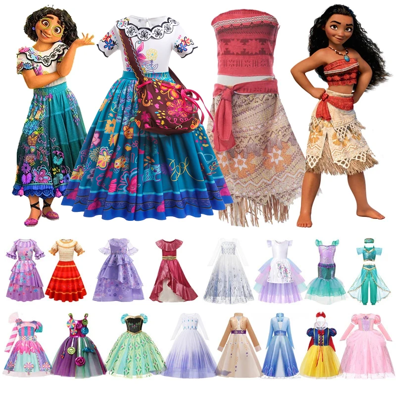 Disney Kids Encanto Mirabel Madrigal Cosplay Costume Girls Isabela Moana Dress Children Cinderella Elsa Princess Candy Dresses
Disney Kids Encanto Mirabel Madrigal Cosplay Costume Girls Isabela Moana Dress Children Cinderella Elsa Princess Candy Dresses